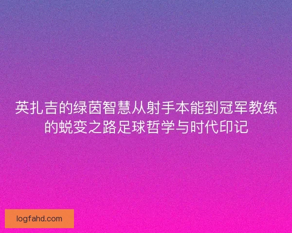 英扎吉的绿茵智慧从射手本能到冠军教练的蜕变之路足球哲学与时代印记